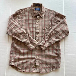 Pendleton Brown Wool Plaid  Shirt Women’s  Large